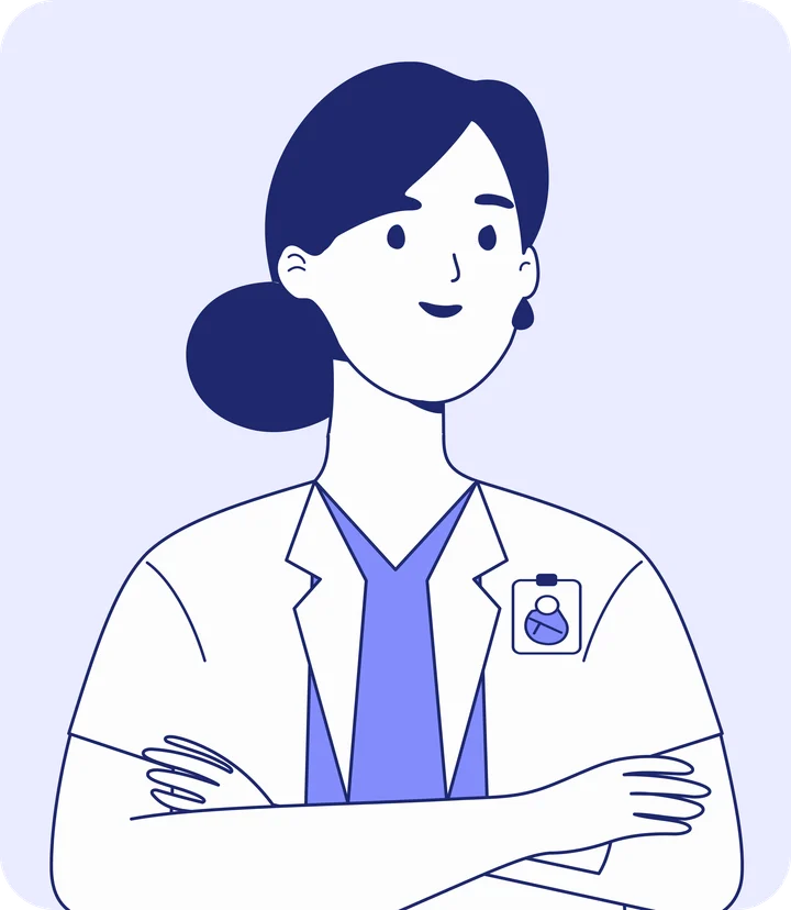 Ilustración de una profesional de matronería